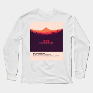 Shinrin-Yoku Japanese Forest Bathing Nature Healing Wanderlust Adventure Long Sleeve T-Shirt